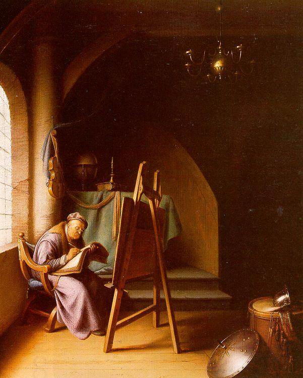 Gerrit Dou Man Writing in an Artist's Studio China oil painting art